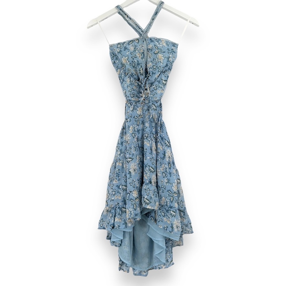 Floral Blue Mini Dress